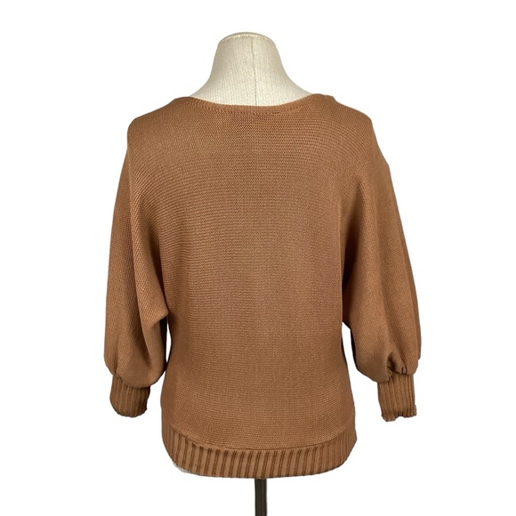 Eco by Pezzoli Milano Italian Leather Overlay Sweater - Picture 3 of 12